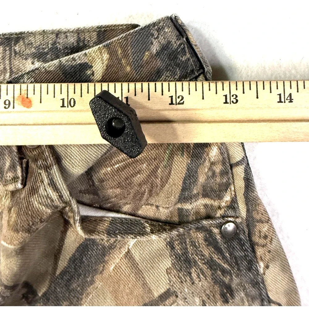 Wrangler Y2K Realtree Camo Jeans Girls 12 Regular Hunting Pants Brown Outdoor